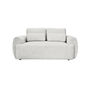 Voir la diapositive 2 : BEST MOBILIER Mahina - canapé droit 2 places - en tissu bouclette