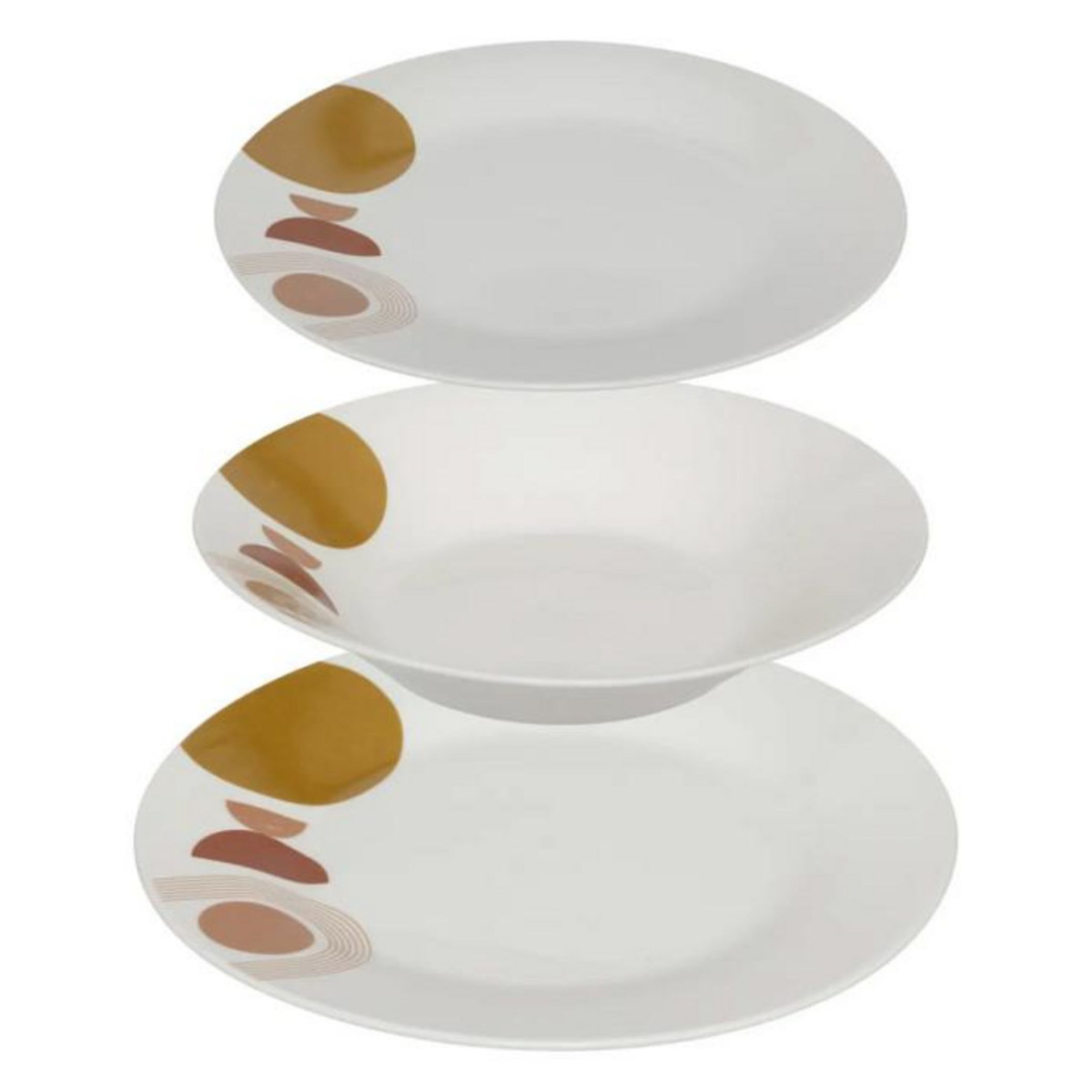 SECRET DE GOURMET Service de Table 18 Pièces  Tara  27cm Blanc