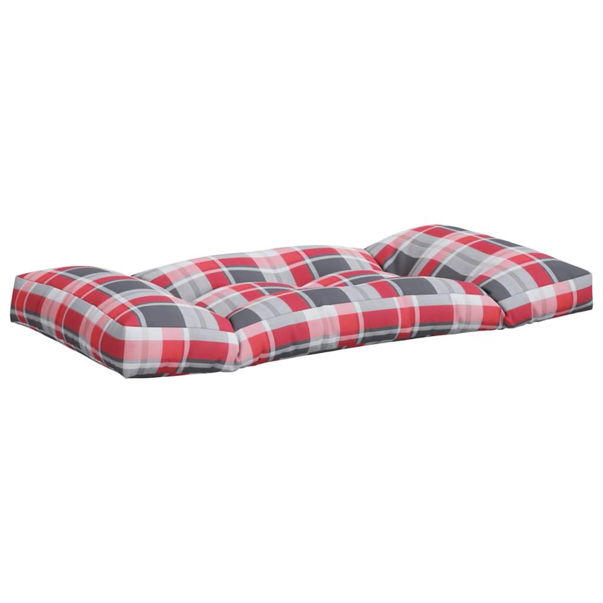 Voir la diapositive 5 : VIDAXL Coussins de palette 2 pcs carreaux rouges tissu