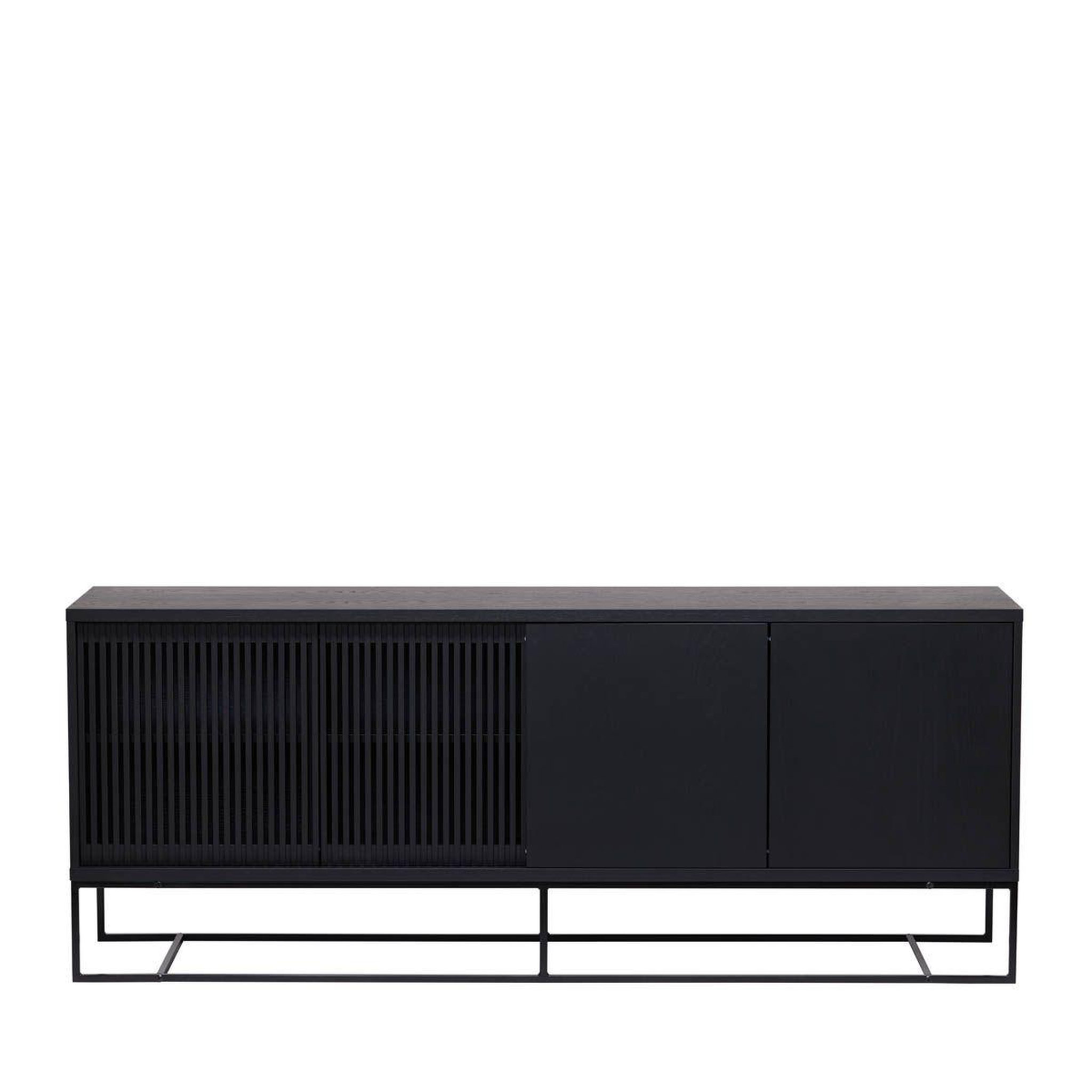 Voir la diapositive 3 : Paris Prix Buffet 4 portes coulissantes  ende  188cm noir