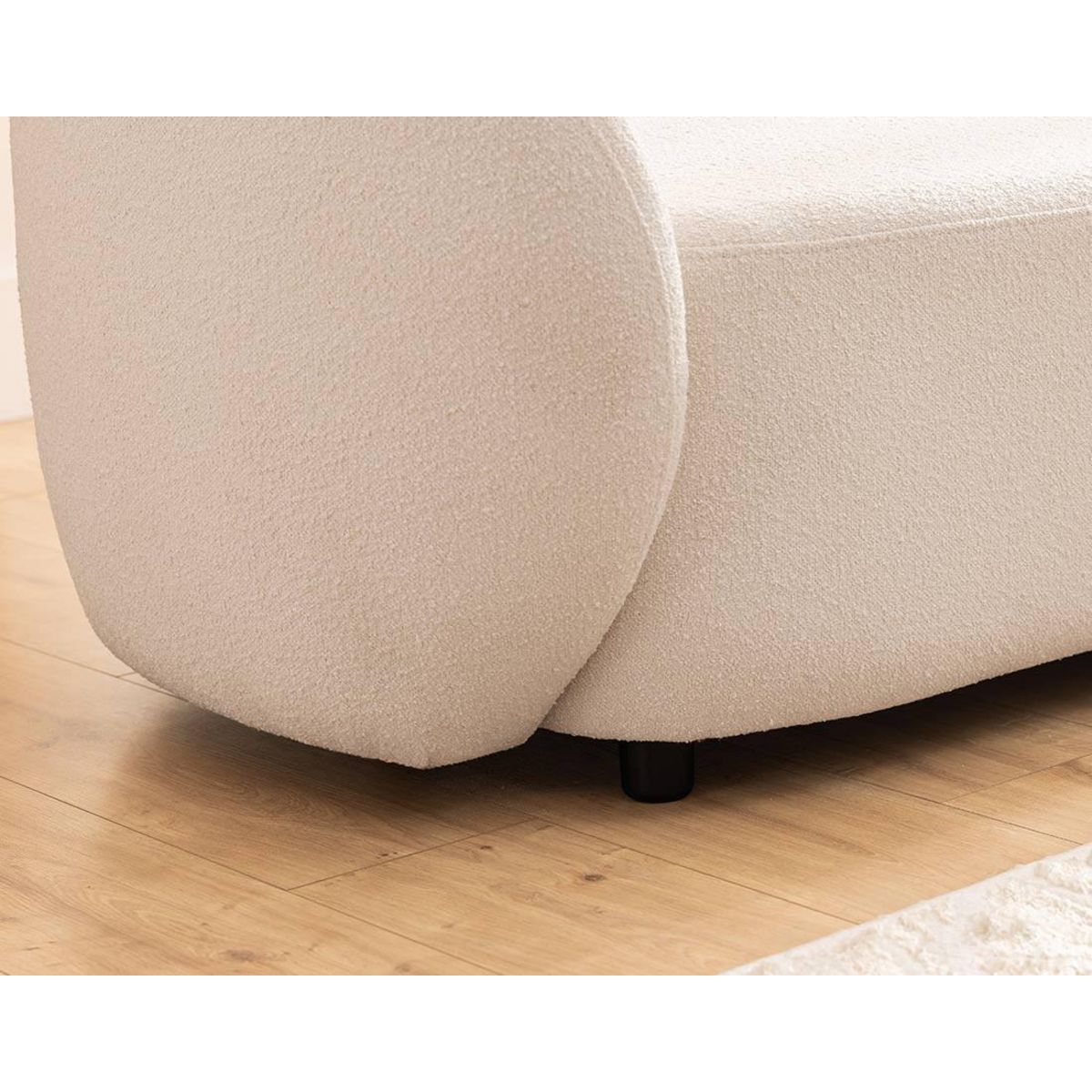 LISA DESIGN Flore - fauteuil en tissu bouclette