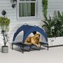 Voir la diapositive 4 : PAWHUT Lit chien sur pied avec voile ombrage - 106 x 76 x 94 cm - sac de transport - bleu