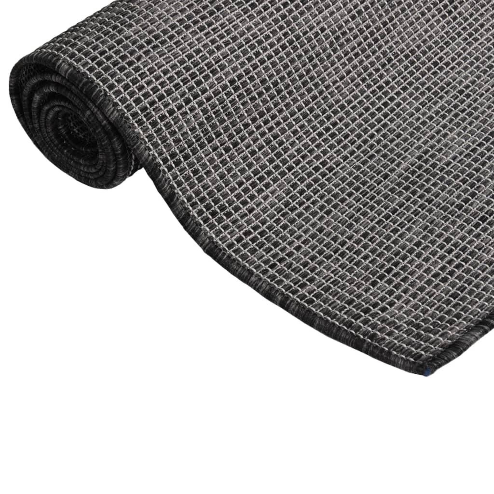 Voir la diapositive 3 : VIDAXL Tapis a tissage plat d'exterieur 120x170 cm Gris