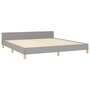 Voir la diapositive 5 : VIDAXL Cadre de lit sans matelas gris clair 180x200 cm tissu