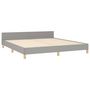 Voir la diapositive 5 : VIDAXL Cadre de lit sans matelas gris clair 180x200 cm tissu