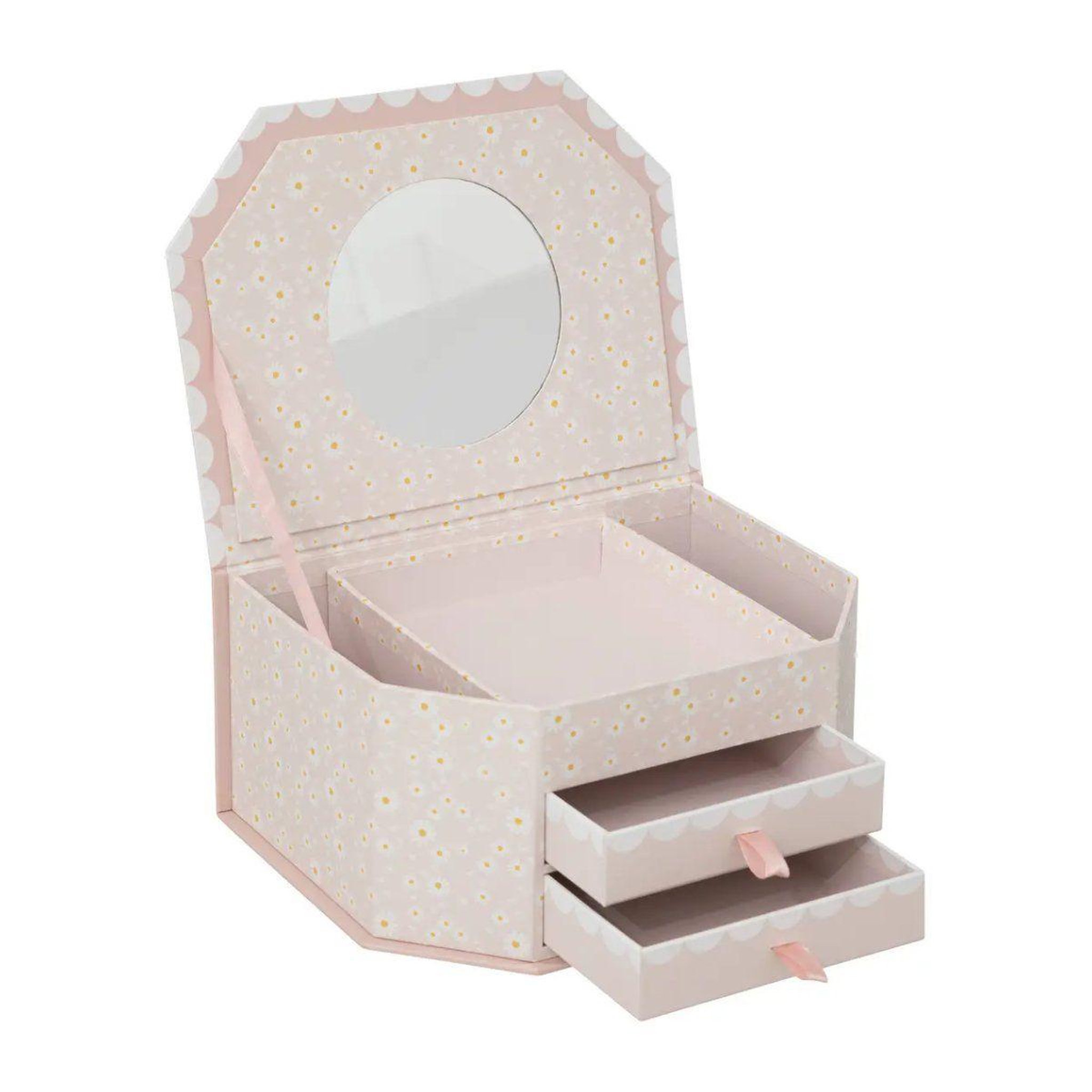 Voir la diapositive 3 : Atmosphera Kids Boîte à bijoux 2 tiroirs  lana  21cm rose