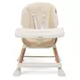 BEBELISSIMO Bebelissimo - Chaise haute bébé 5 en 1 - Evolutive - Réglable - bois de Hêtre - PVC cuir - beige - BZ -511 - new design