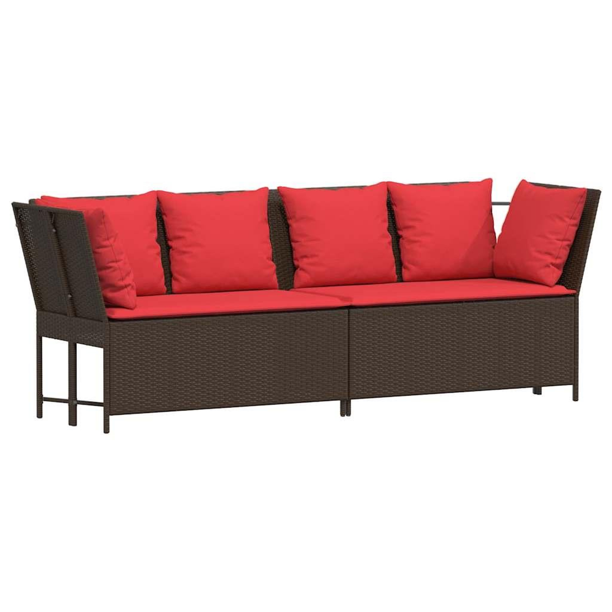 Voir la diapositive 4 : VIDAXL Canape de jardin avec coussins marron resine tressee