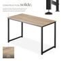 Voir la diapositive 3 : tectake Bureau Style industriel Grand espace pour les jambes