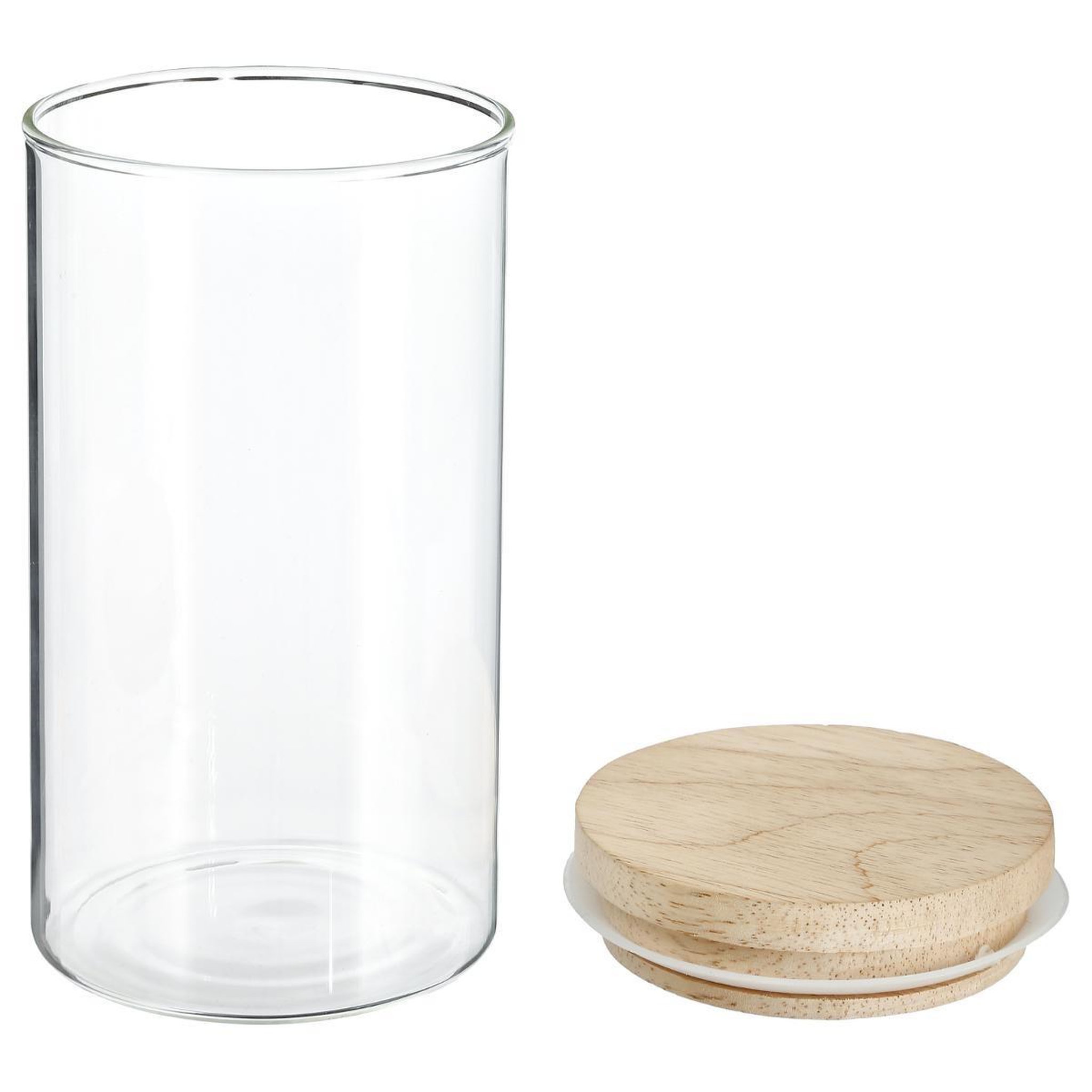 Voir la diapositive 2 : FIVE Bocal en verre  pops  1l transparent & naturel