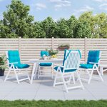 VIDAXL Coussins de chaise a dossier bas lot de 4 turquoise