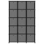 Voir la diapositive 2 : VIDAXL Etagere a 15 cubes avec boîtes Noir 103x30x175,5 cm Tissu
