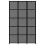 Voir la diapositive 2 : VIDAXL Etagere a 15 cubes avec boîtes Noir 103x30x175,5 cm Tissu