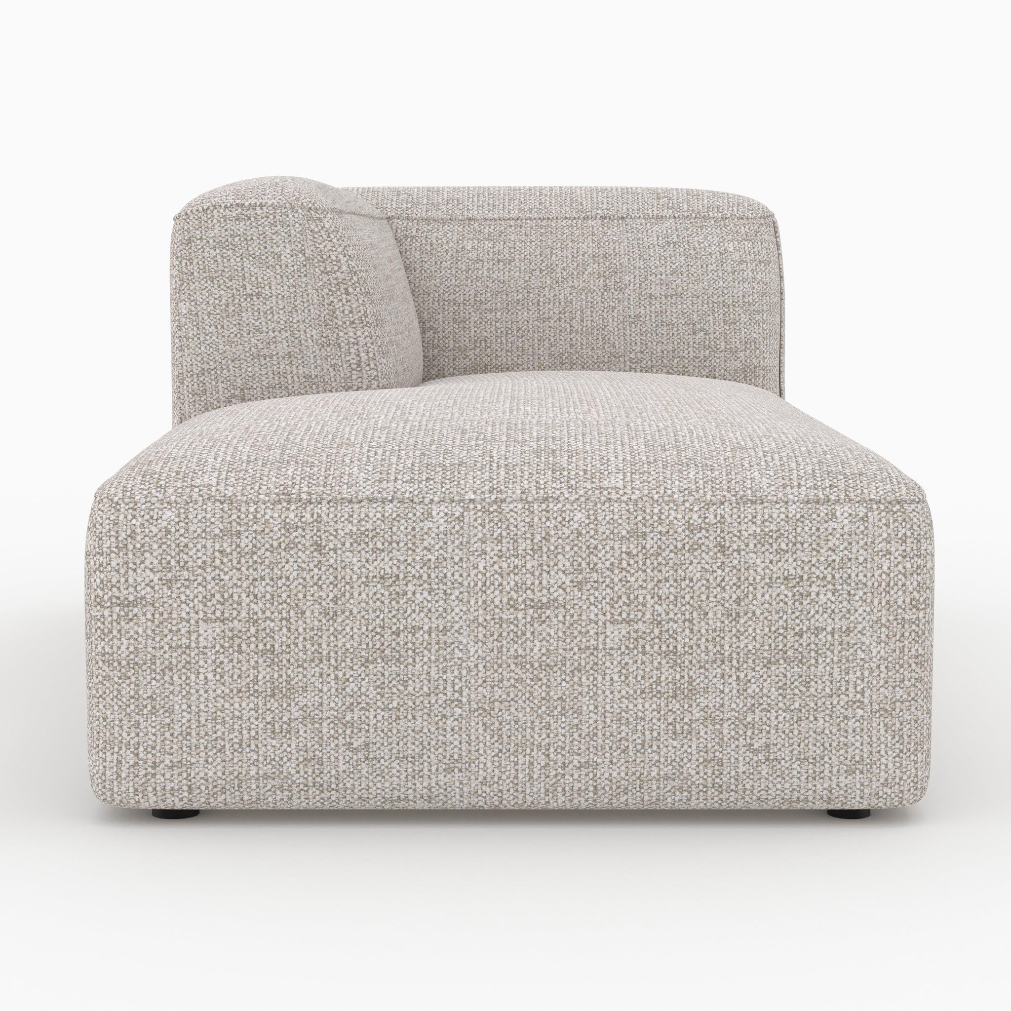 Voir la diapositive 6 : MAISON PAVANE Méridienne d'angle à gauche pour canapé modulable en tissu beige-hestia