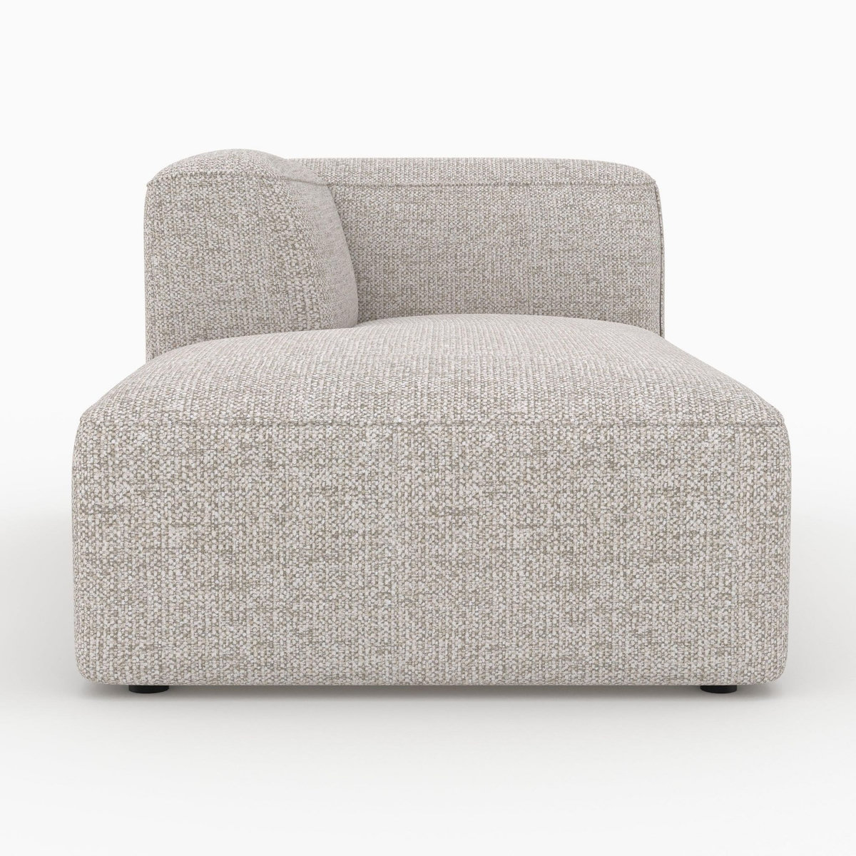 Rendez vous déco Méridienne d'angle à gauche pour canapé modulable en tissu beige-Hestia