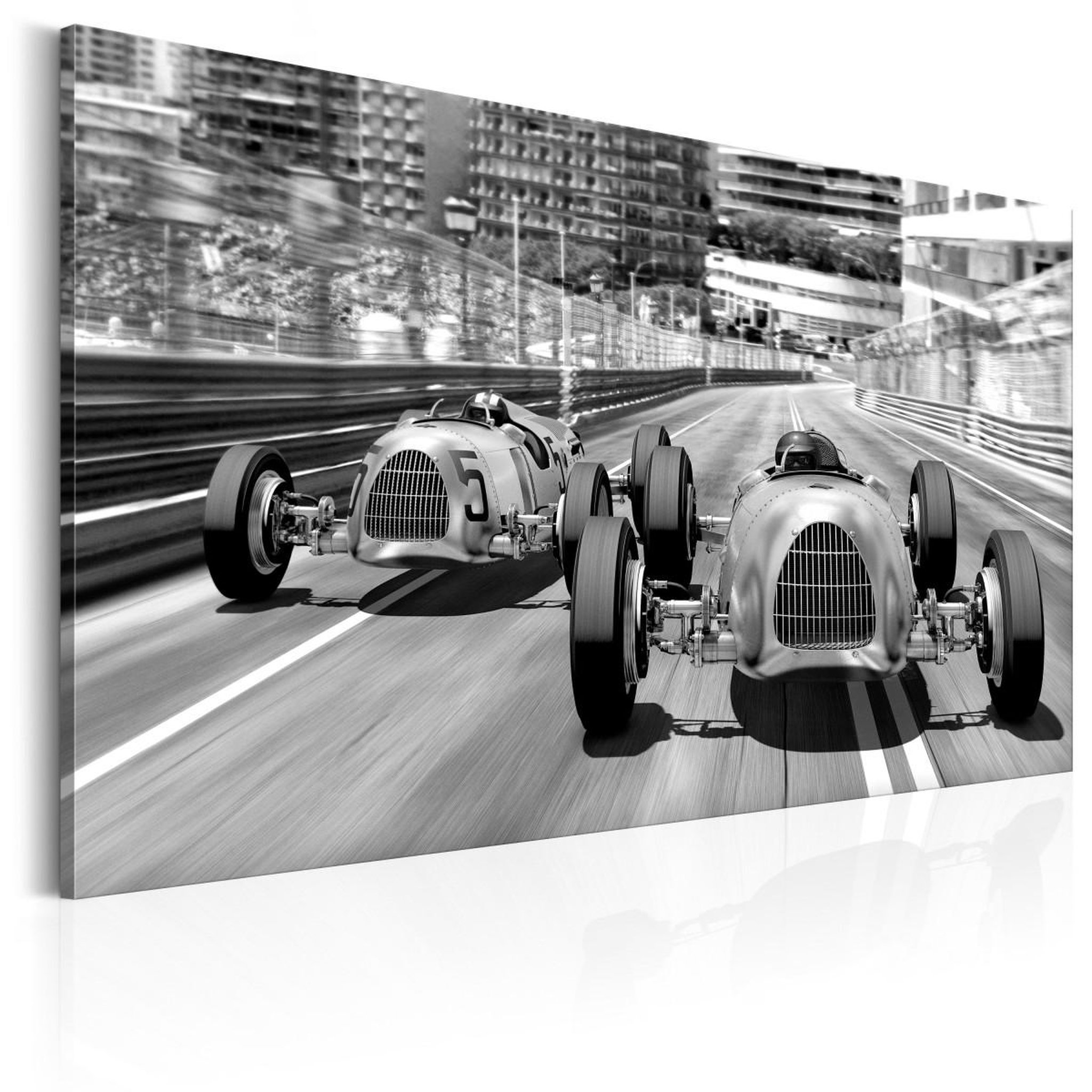 Paris Prix Tableau imprimé  anciennes voitures de course. Coloris disponibles : Multicolore