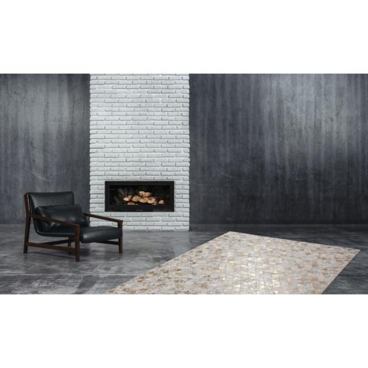 Paris Prix Tapis Patchwork Fait Main  Rocket  Ivoire & Or