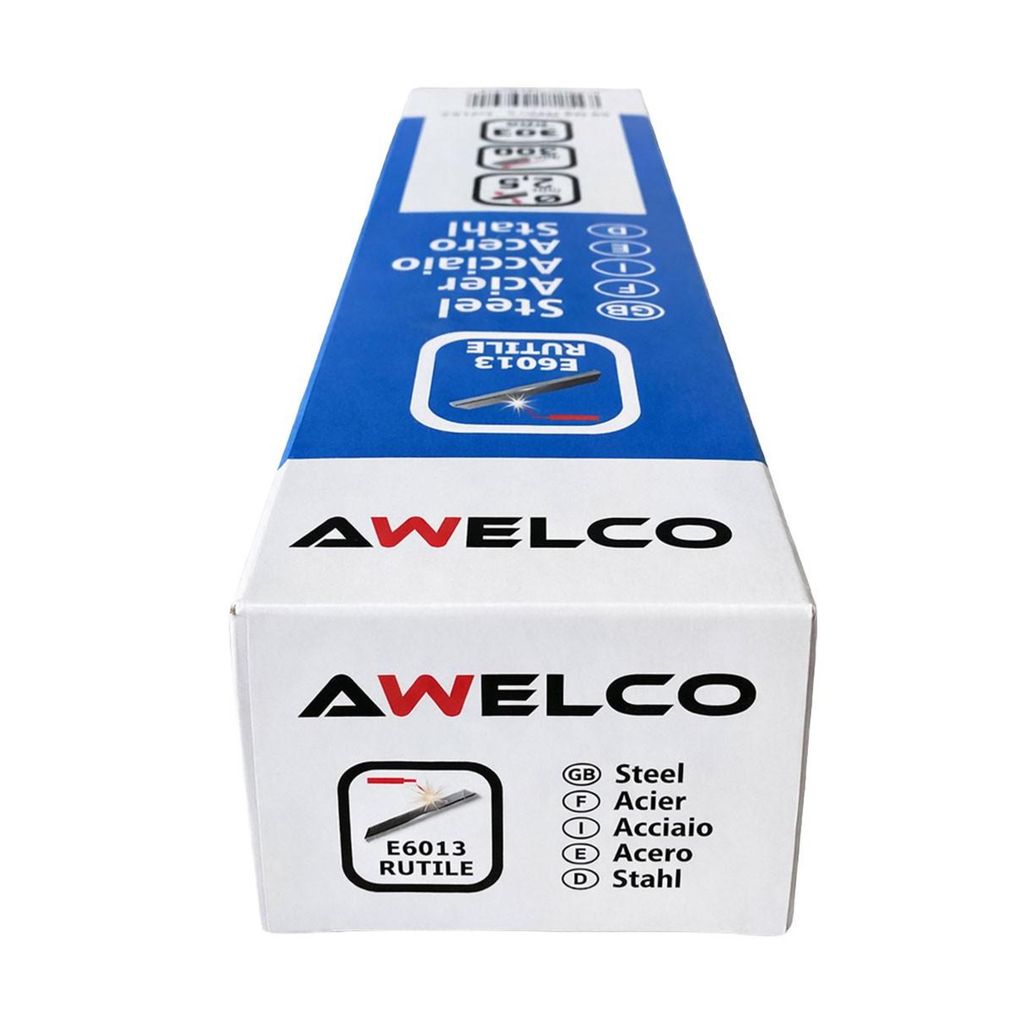 Voir la diapositive 2 : Awelco Métal d'apport mma - 303 electrodes de soudage enrobées ø 2.5 x 300mm baguettes de soudure rutiles e6013 awelco