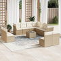 Voir la diapositive 1 : VIDAXL Salon de jardin avec coussins 12 pcs beige resine tressee