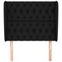 Voir la diapositive 3 : VIDAXL Tete de lit avec oreilles Noir 103x23x118/128 cm Tissu