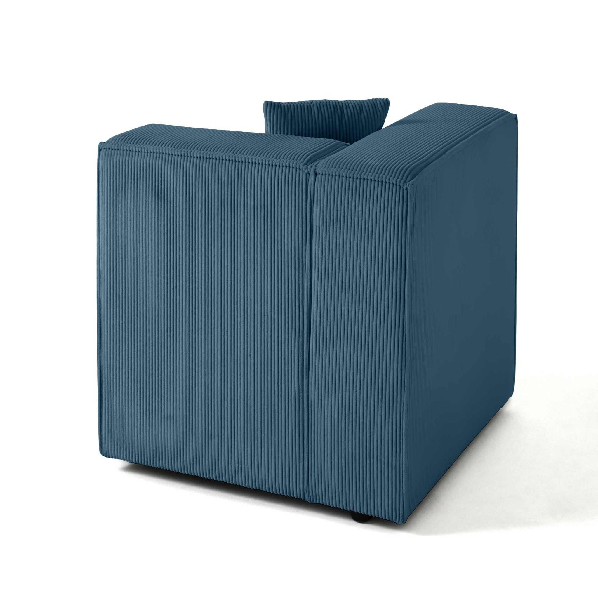 Voir la diapositive 6 : LISA DESIGN Arty - module d'assise gauche - en velours côtelé