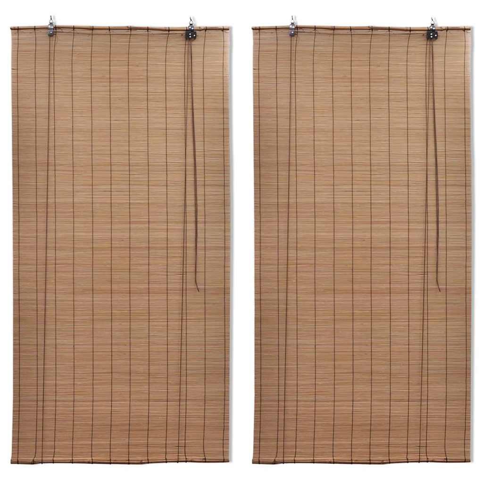 VIDAXL Stores roulants en bambou 2 pcs marron 120x220 cm