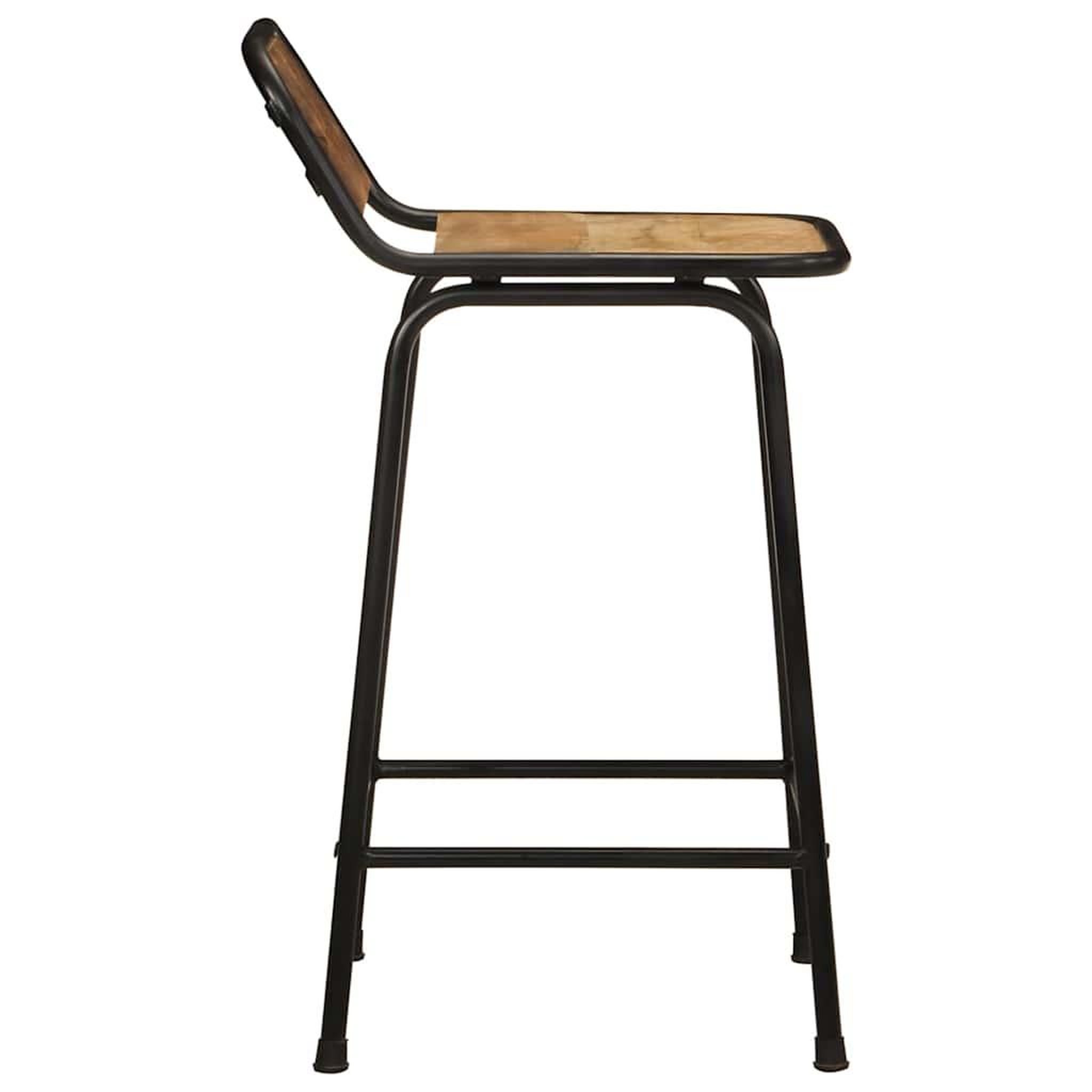 Voir la diapositive 3 : VIDAXL Tabourets de bar lot de 4 bois massif manguier brut