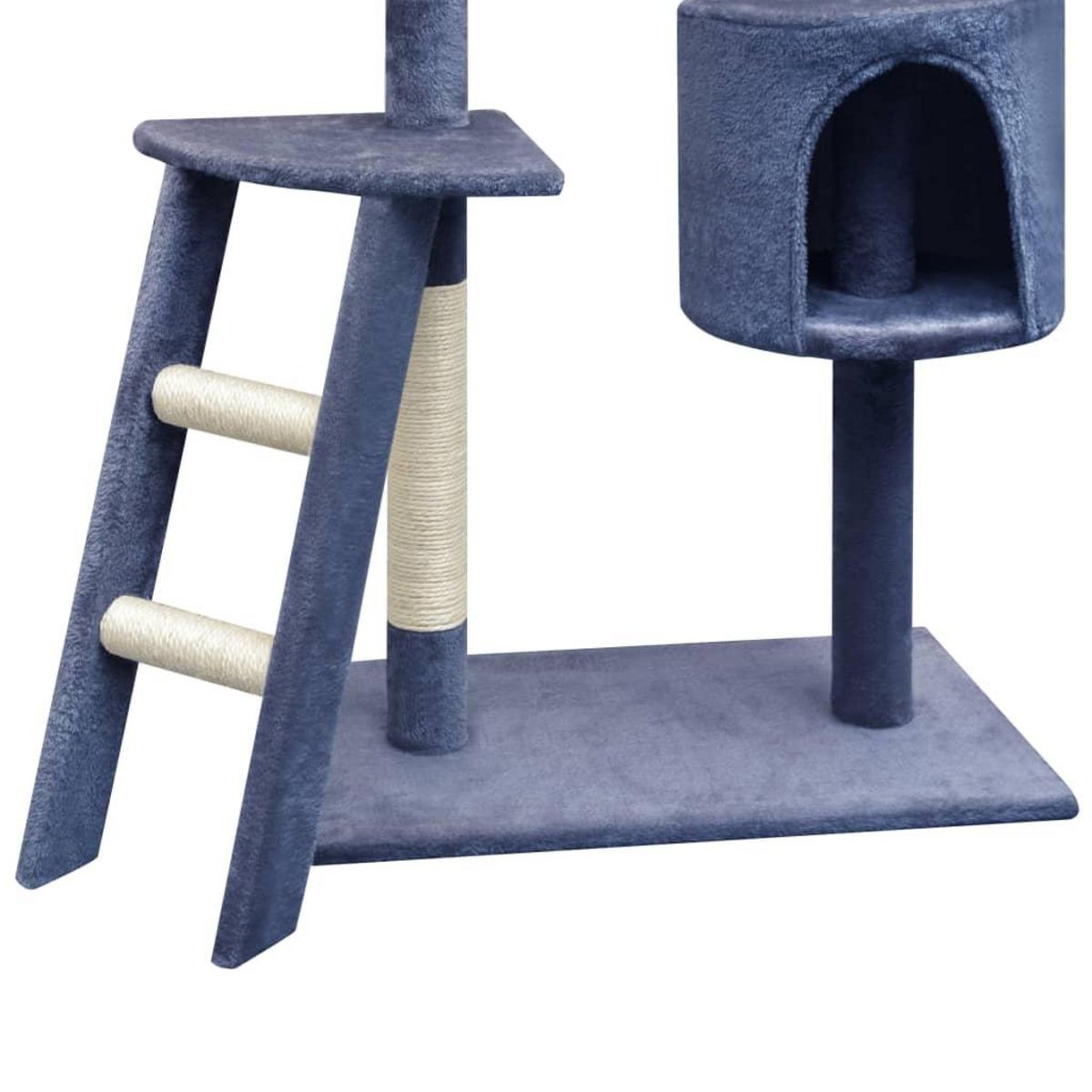 VIDAXL Arbre a chat avec griffoirs en sisal 150 cm Bleu fonce