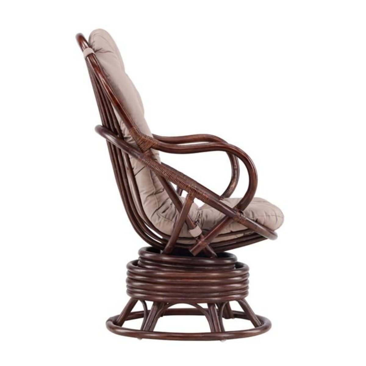 Paris Prix Fauteuil de jardin Pivotant  Swing  108cm Noyer Foncé