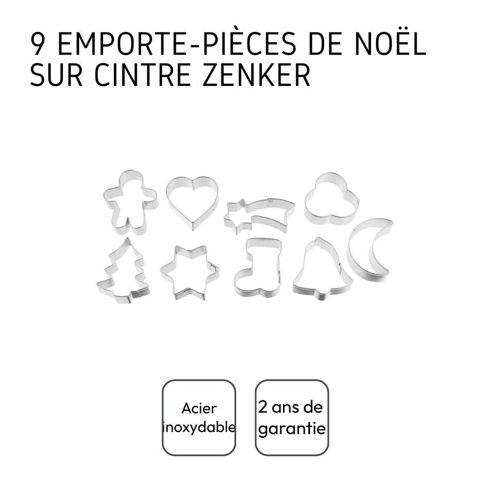 Voir la diapositive 4 : ZENKER Lot de 9 emporte-pièces de noël sur cintre zenker emporte-pièces