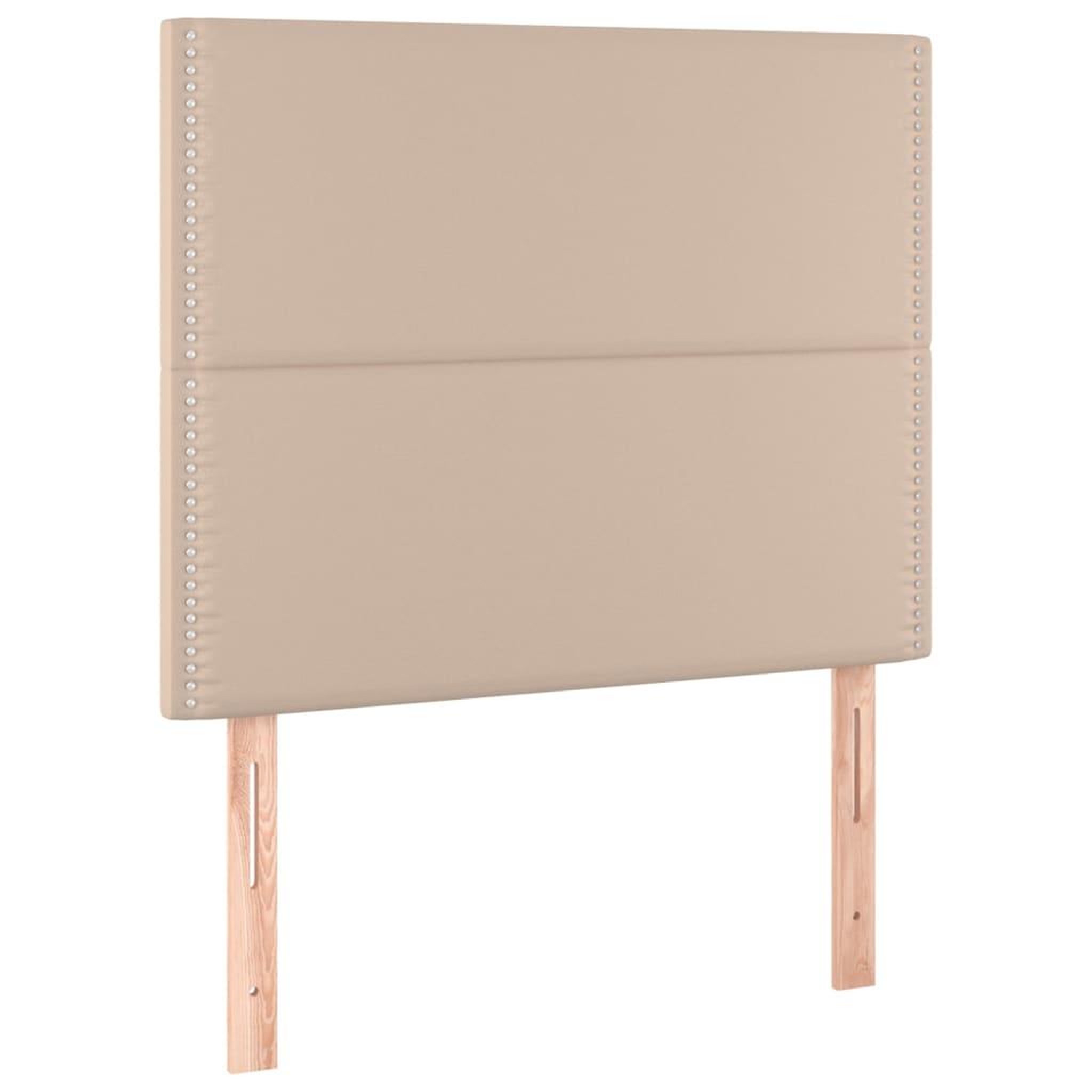 Voir la diapositive 2 : VIDAXL Tetes de lit 2 pcs Cappuccino 100x5x78/88 cm Similicuir