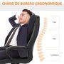 Voir la diapositive 4 : VINSETTO Fauteuil de bureau direction massant grand confort hauteur réglable fonction dossier à bascule revêtement synthétique chocolat