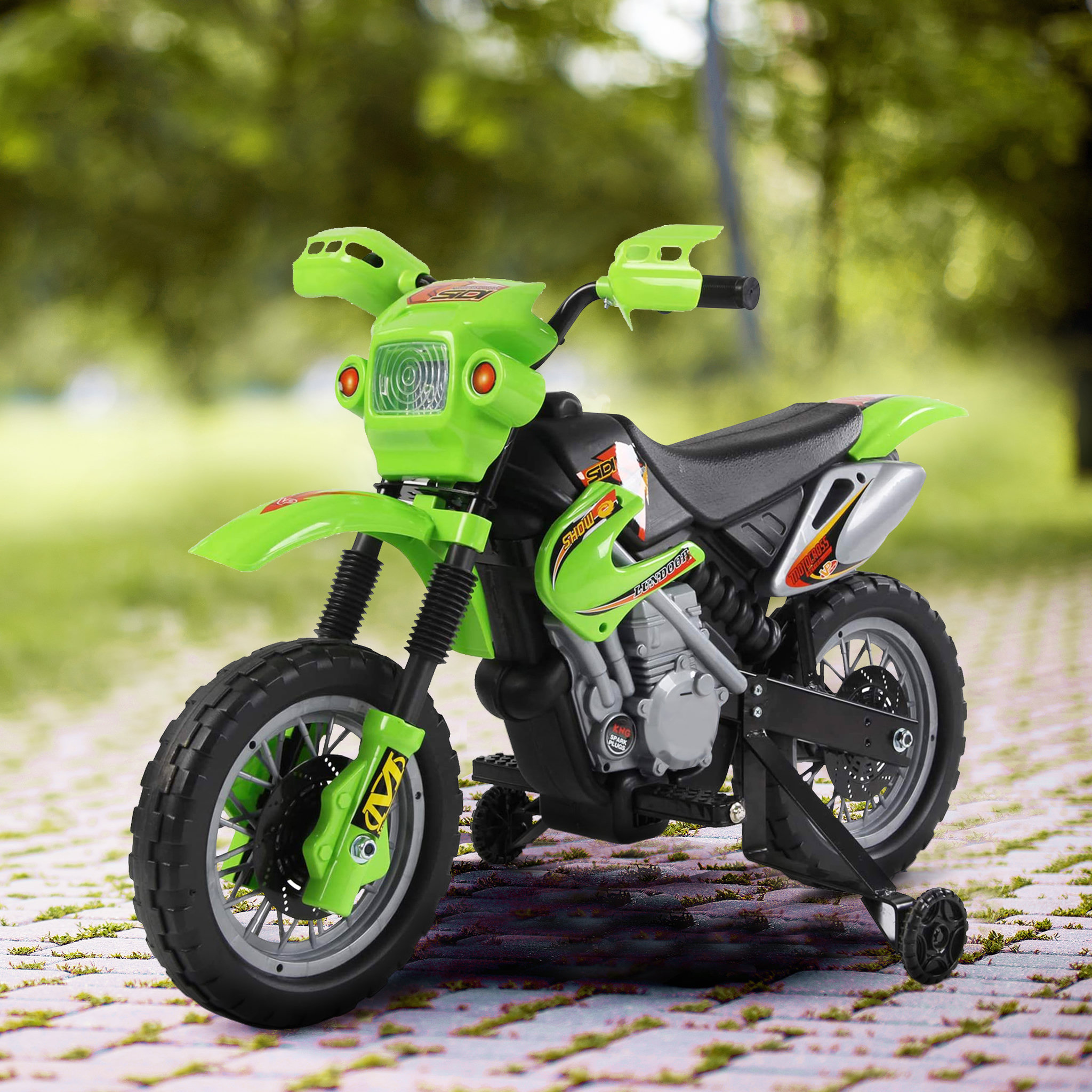 HOMCOM Moto Cross électrique enfant 3 à 6 ans 6 V phares klaxon musiques 102 x 53 x 66 cm jaune et noir pas cher HOMCOM Moto Cross électrique enfant 3 à 6 ans 6 V phares klaxon musiques 102 x 53 x 66 cm jaune et noir pas cher