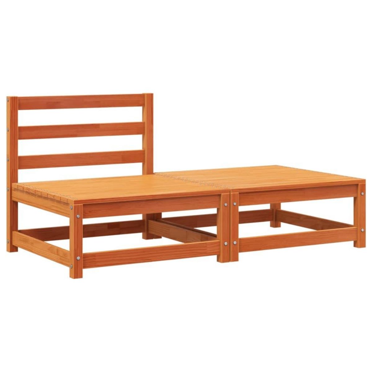 VIDAXL Canape de jardin sans accoudoirs repose-pieds bois pin massif