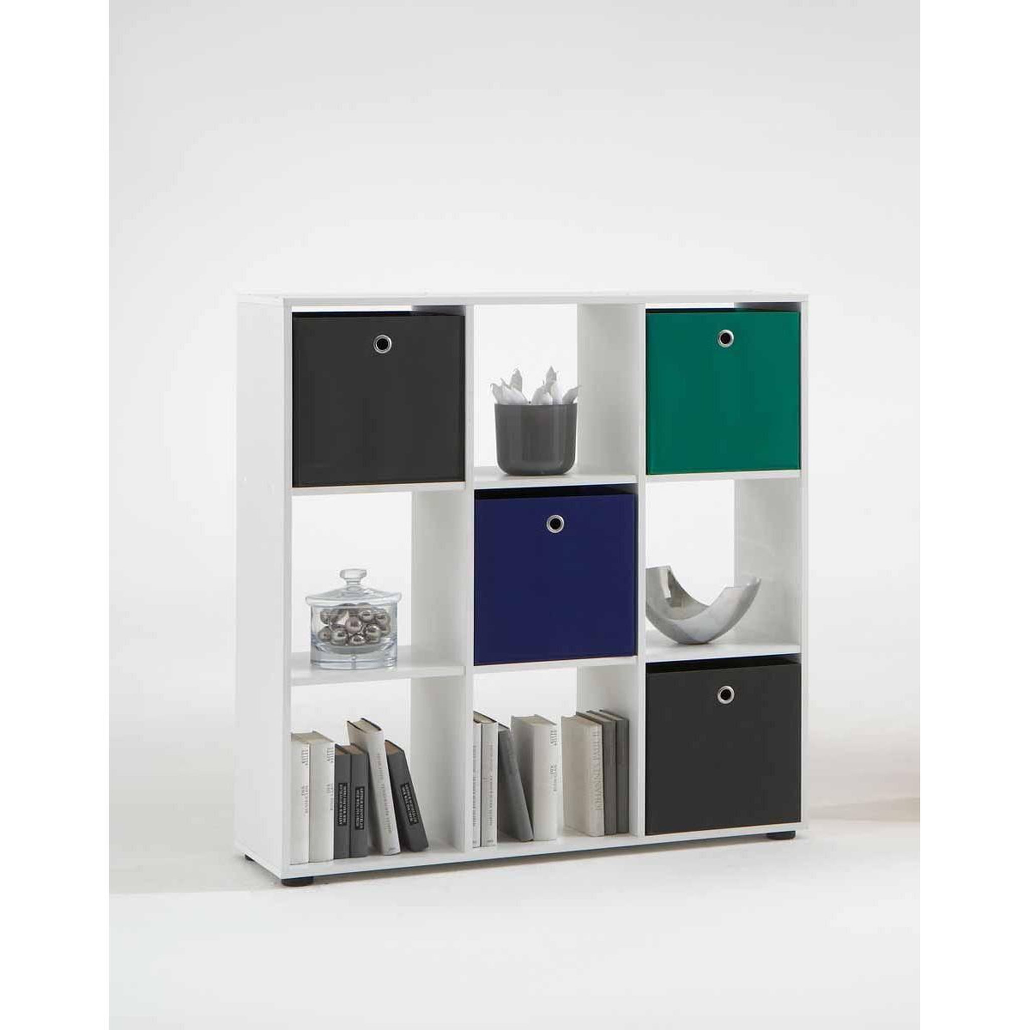 Voir la diapositive 4 : Paris Prix Étagère 9 cases design  gaman  108cm blanc