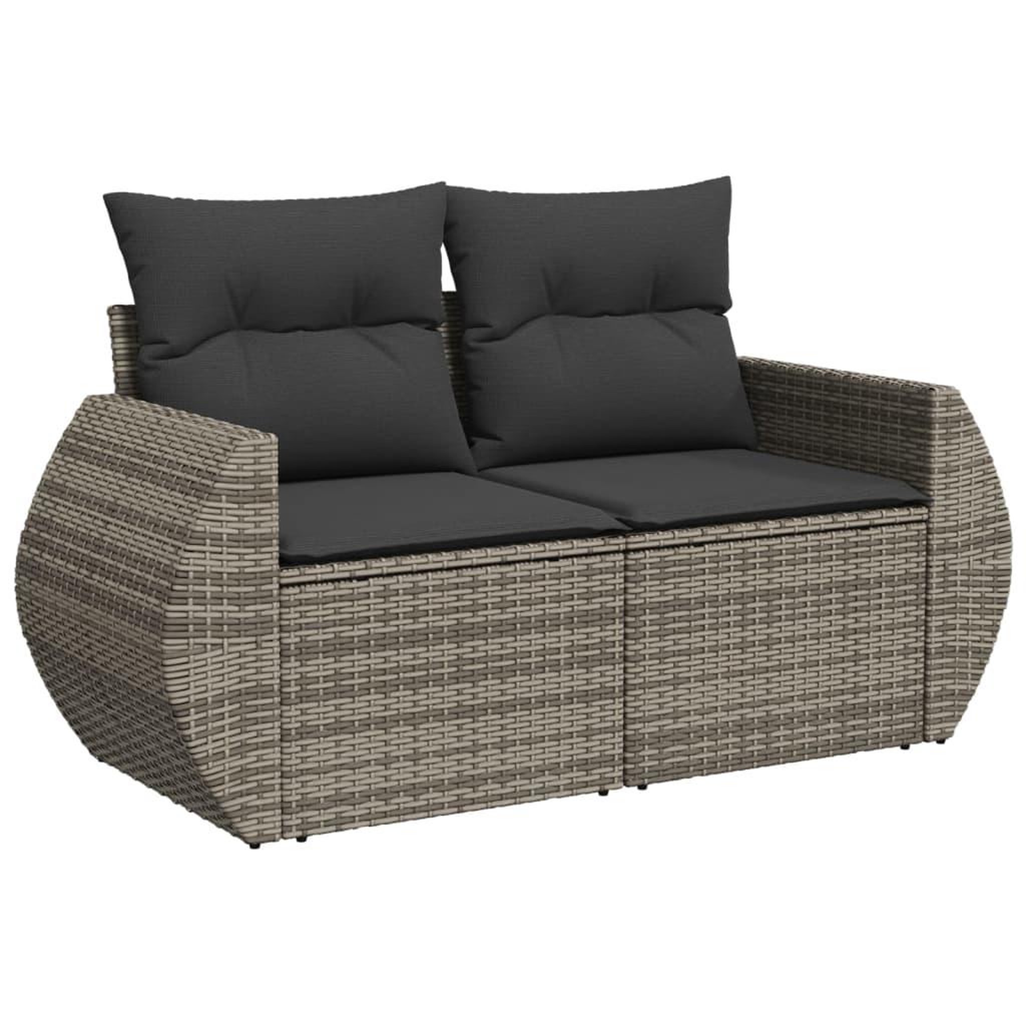 Voir la diapositive 3 : VIDAXL Salon de jardin 8 pcs avec coussins gris resine tressee