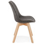 Voir la diapositive 3 : Paris Prix Chaise Design  Mirka  85cm Gris Foncé & Naturel