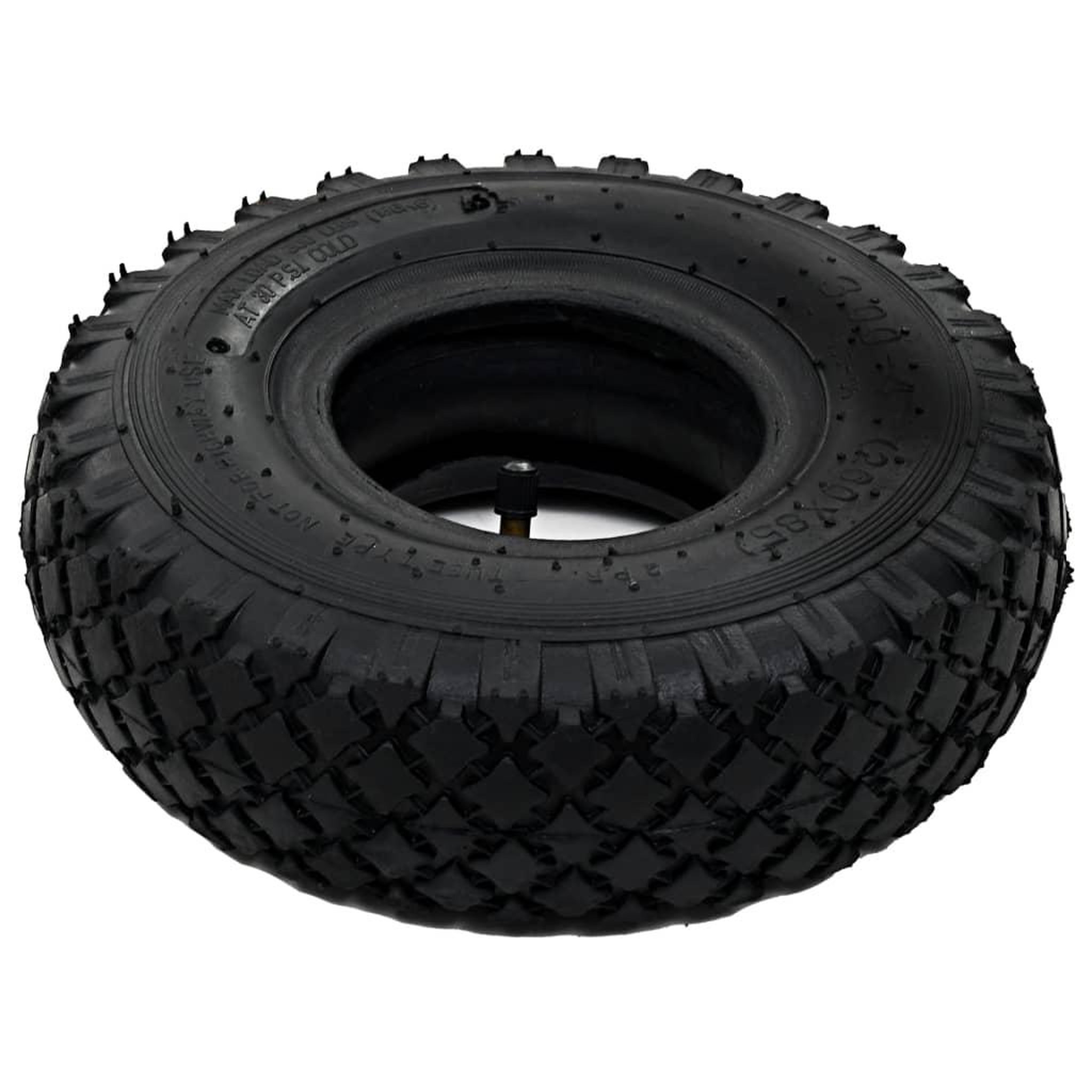 Voir la diapositive 3 : VIDAXL 2 pneus 2 chambres a air 3.00-4 260x85 pour roue de diable