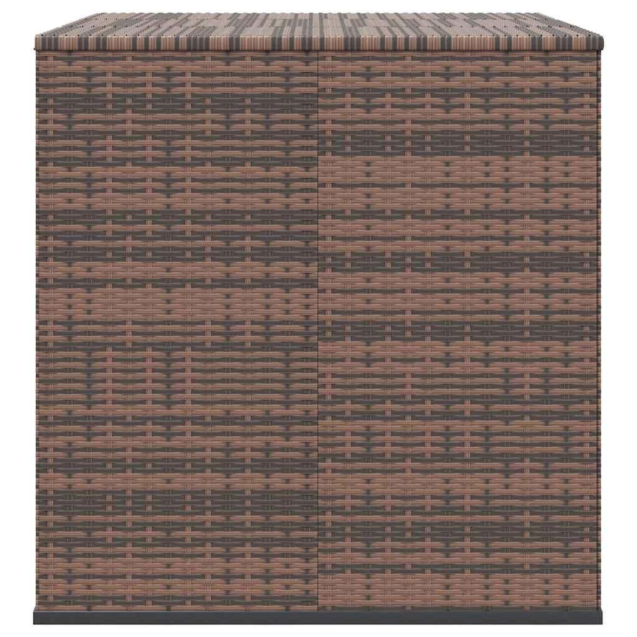 Voir la diapositive 5 : VIDAXL Boîte a coussins de jardin Resine tressee 145x100x103 cm Marron
