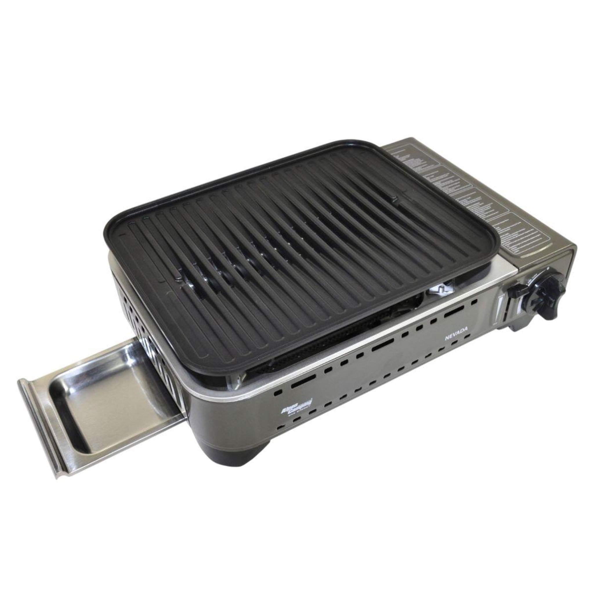 Voir la diapositive 2 : ALPENTECH Barbecue à gaz portable grill 1780w + 8 cartouches gaz butane allumage piezo + mallette camping alpen