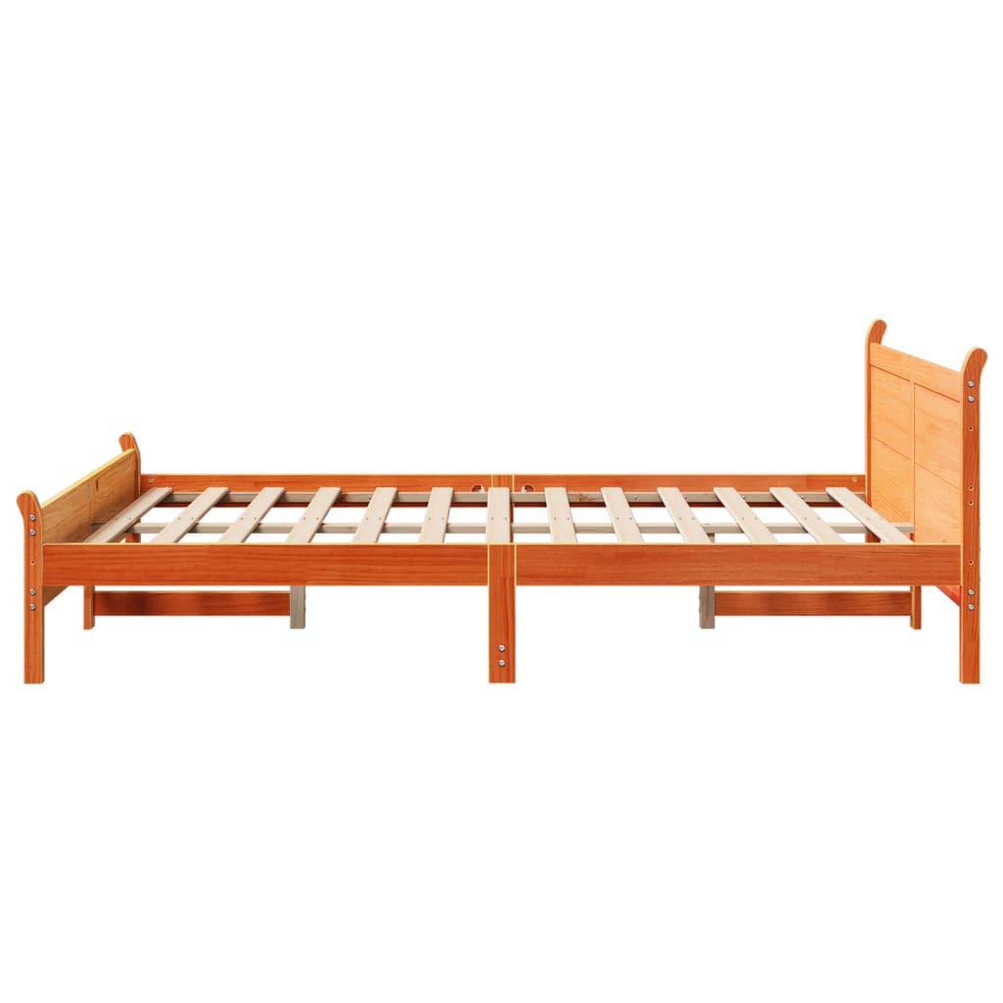 Voir la diapositive 5 : VIDAXL Cadre de lit sans matelas cire marron 120x200cm bois pin massif
