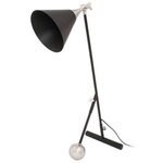 Paris Prix Lampe à Poser Industriel  Celeste  76cm Noir & Argent