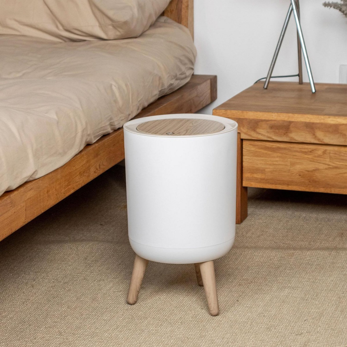 Kitchen move Poubelle 7l blanc/bois - bat-979699-002