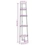 Voir la diapositive 6 : VIDAXL Etagere d'angle 5 niveaux Marron clair et noir 45,5x31,5x180 cm