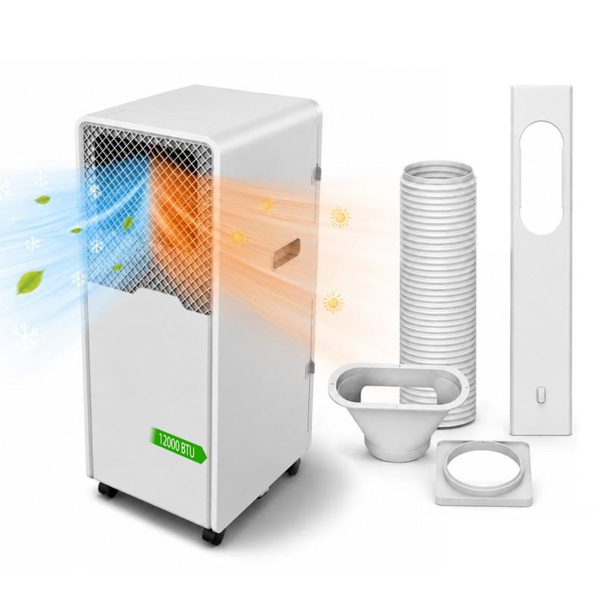 Climatiseur mobile 12000 btu - chaud/froid - pompe à chaleur