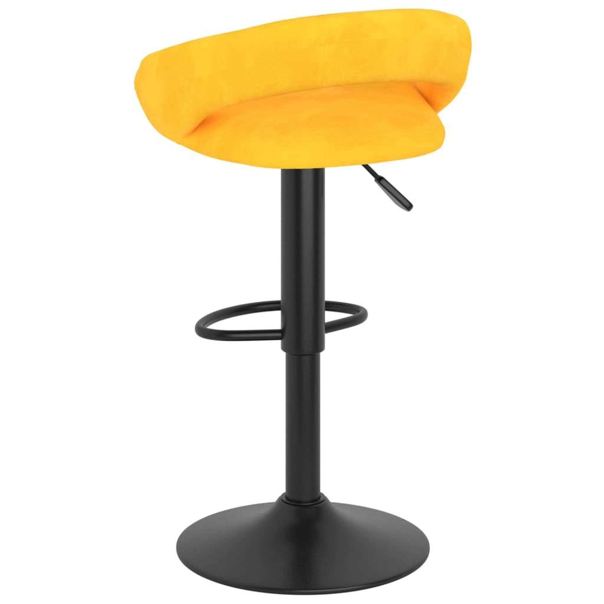 Voir la diapositive 5 : VIDAXL Tabourets de bar lot de 2 jaune moutarde velours