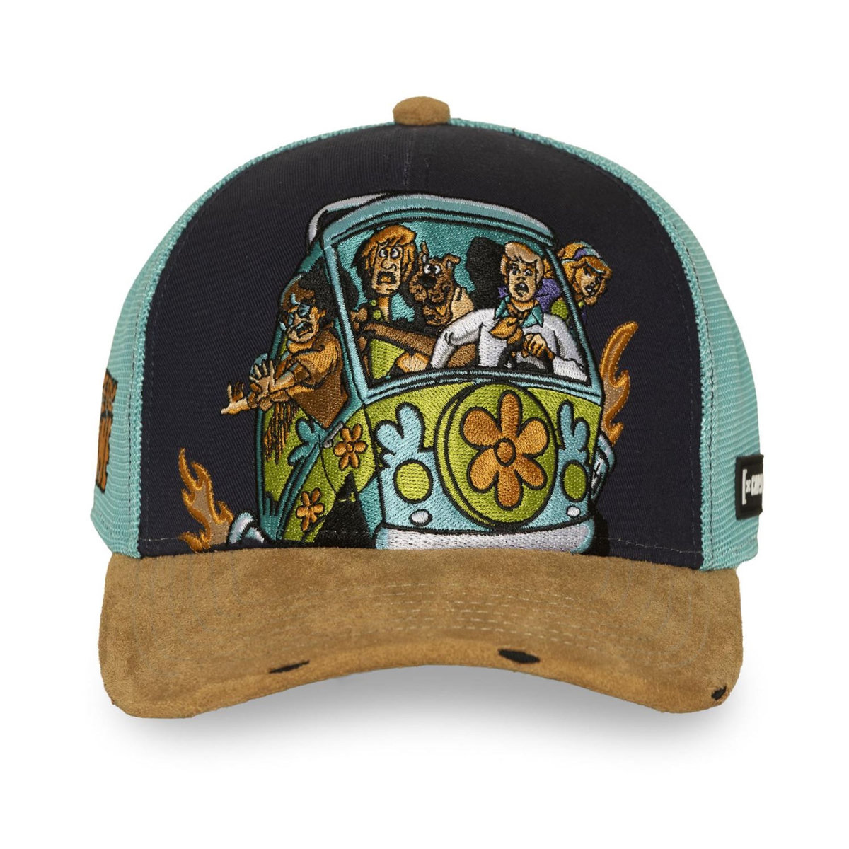 CAPSLAB Casquette trucker premium filet et patch Scooby Doo Mystery Machine