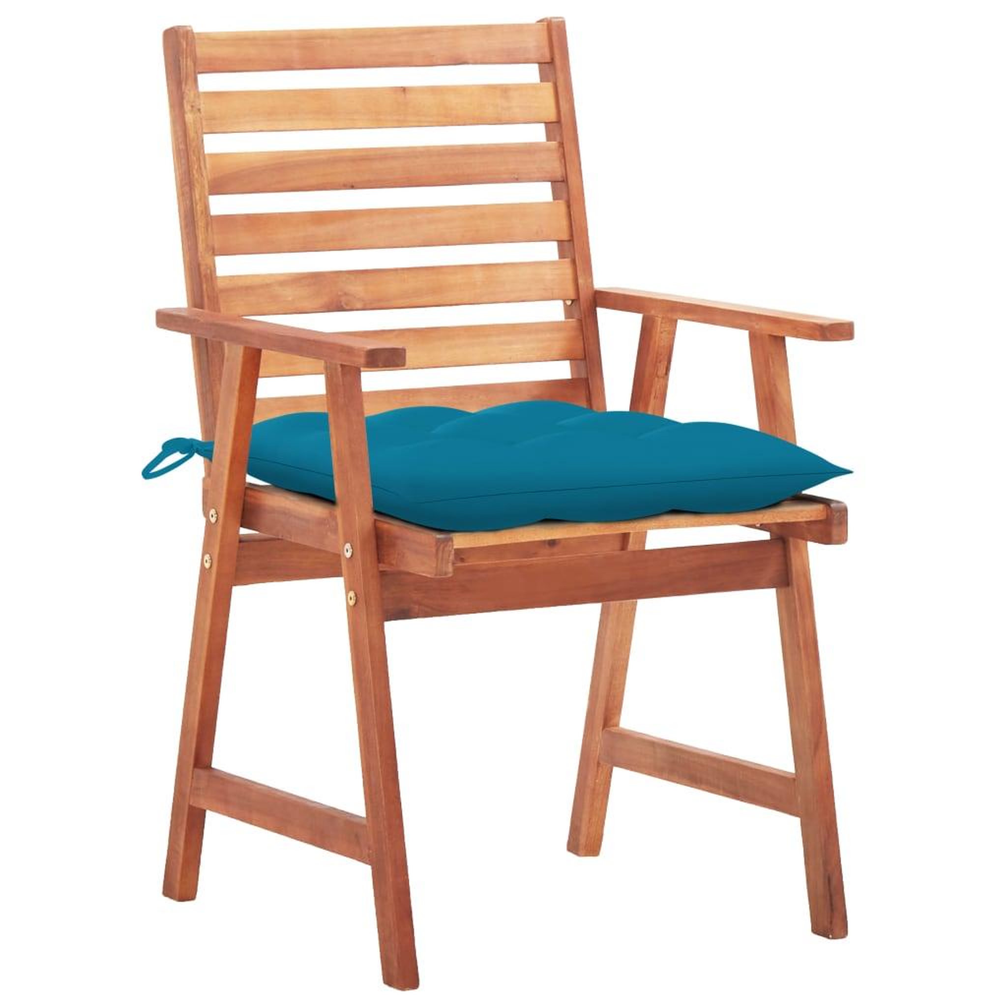 Voir la diapositive 2 : VIDAXL Chaises a manger d'exterieur lot de 2 et coussins Acacia massif