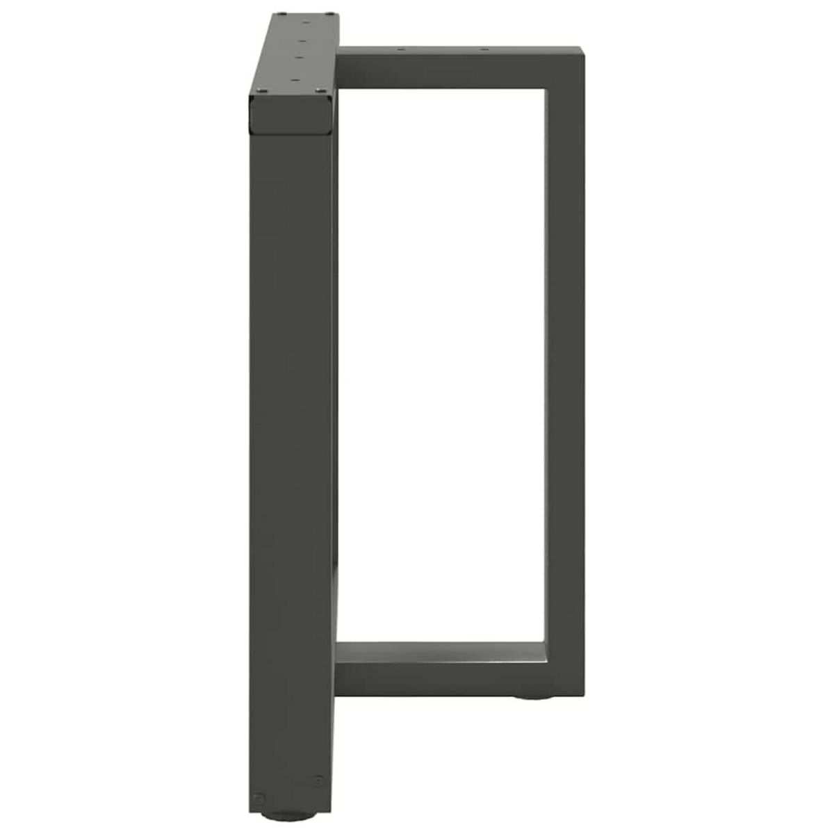 VIDAXL Pieds de table a manger forme de T 2 pcs 80x35x(72-73) cm acier