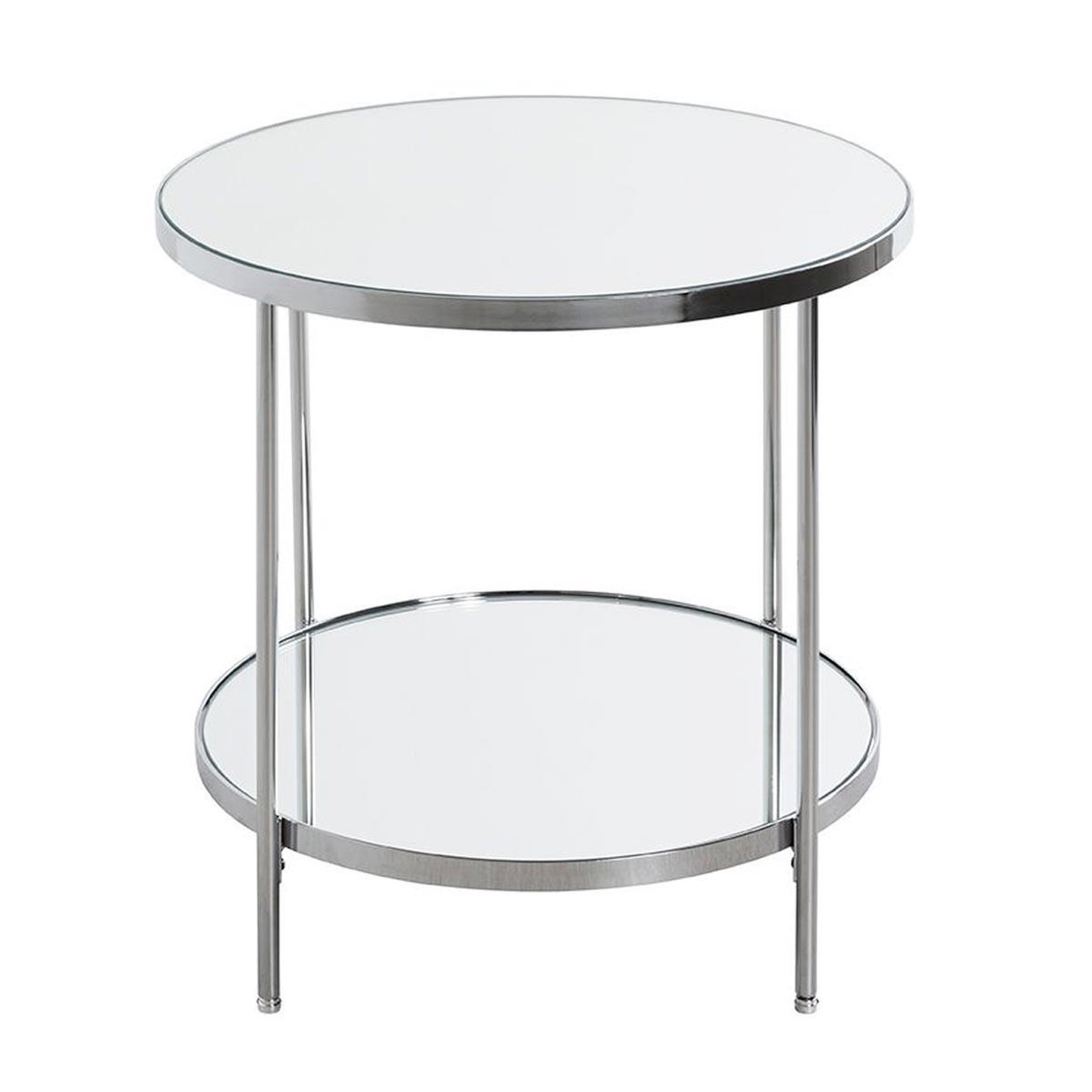 Voir la diapositive 2 : Paris Prix Table d'appoint ronde  palace  46cm chrome